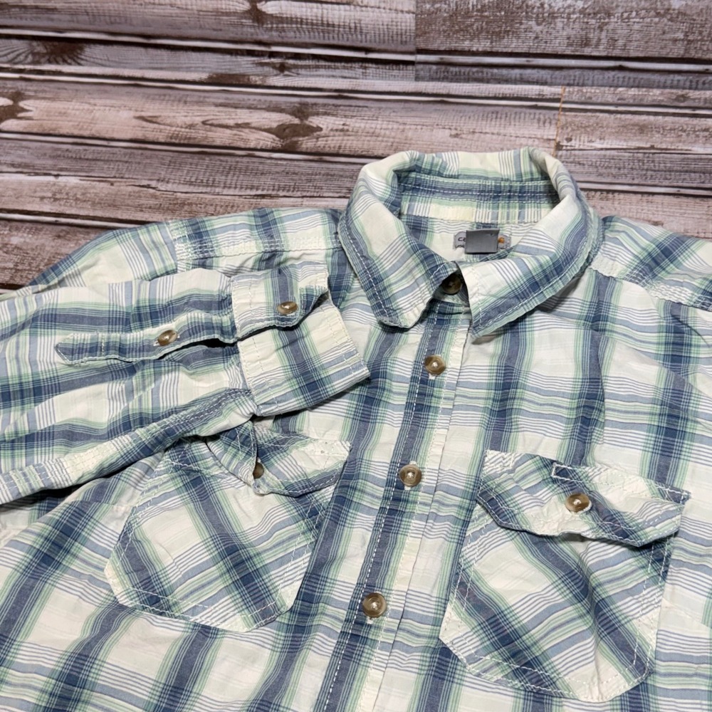 Carhartt Women's Plaid Long Sleeve Button Up Shirt Size Small